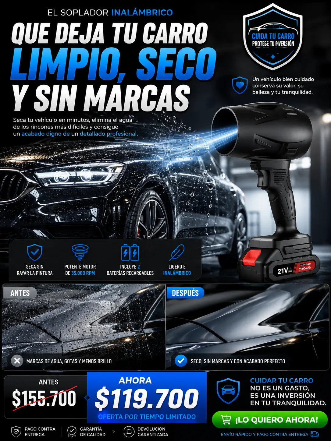 SOPLADORA SECADOR CARCLEANER