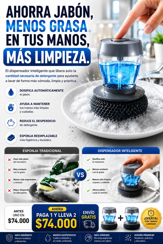 CEPILLO ESPONJA CON DISPENSADOR
