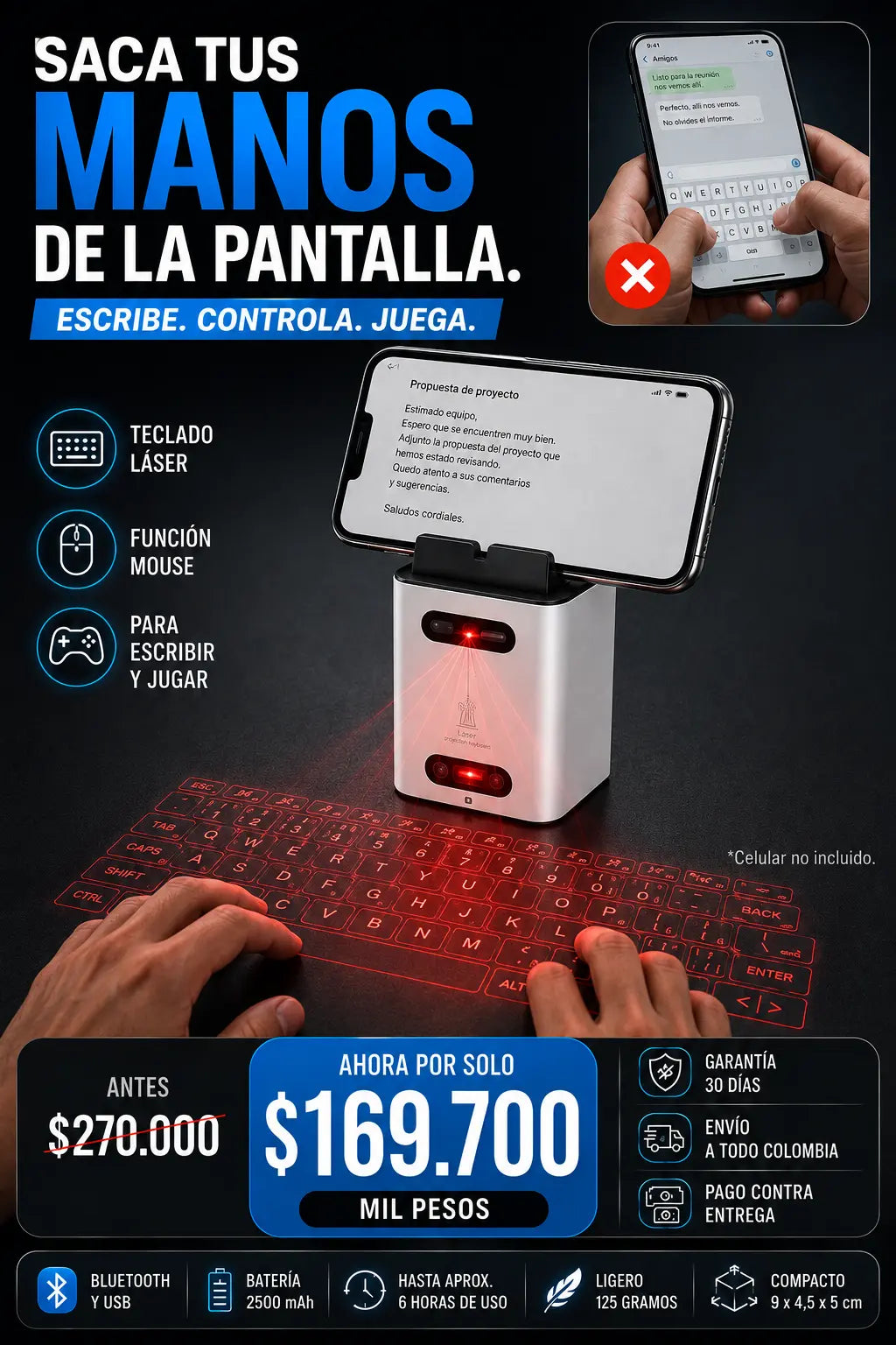 PROYECTOR TECLADO LÁSER