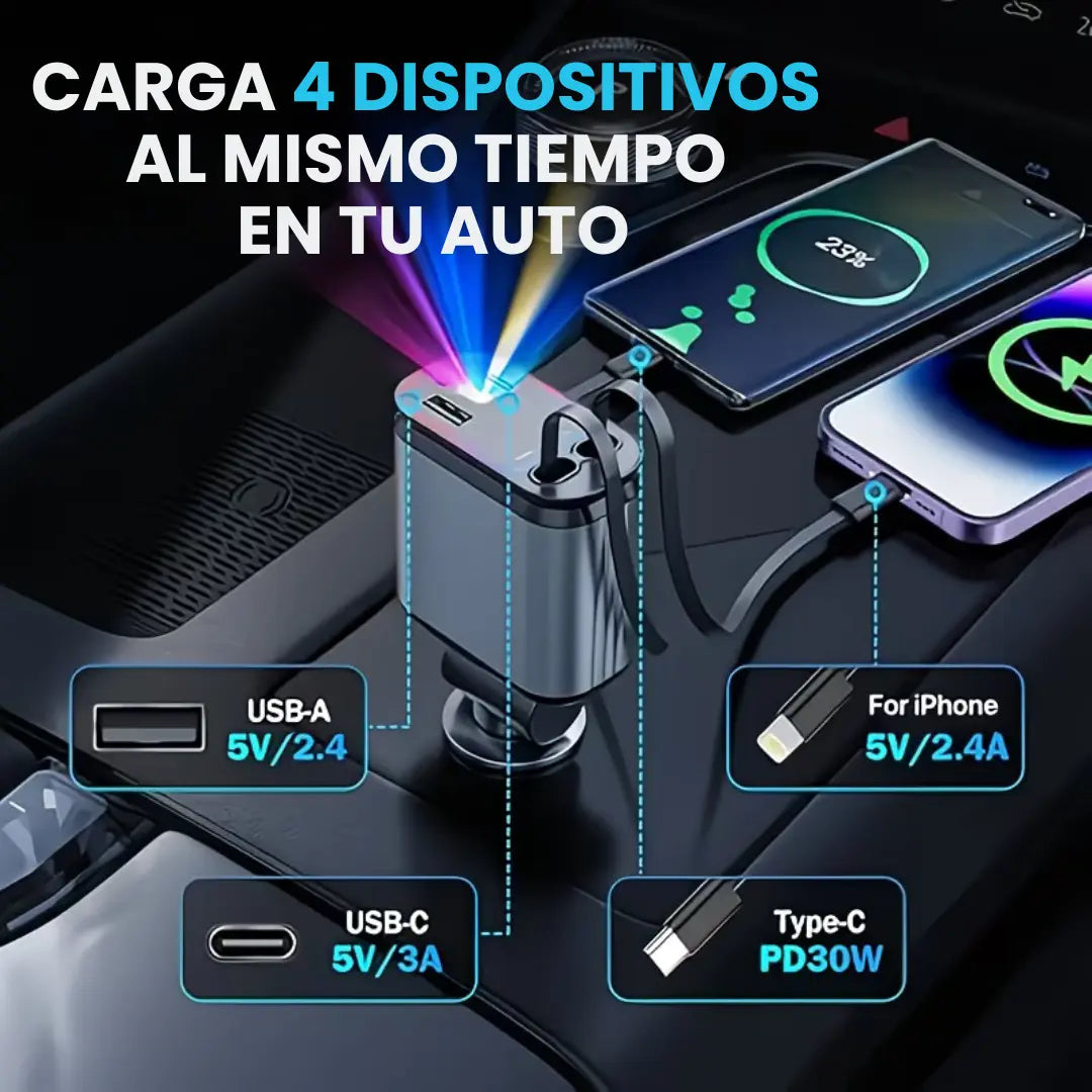 CargaMax™ Retráctil 4en1