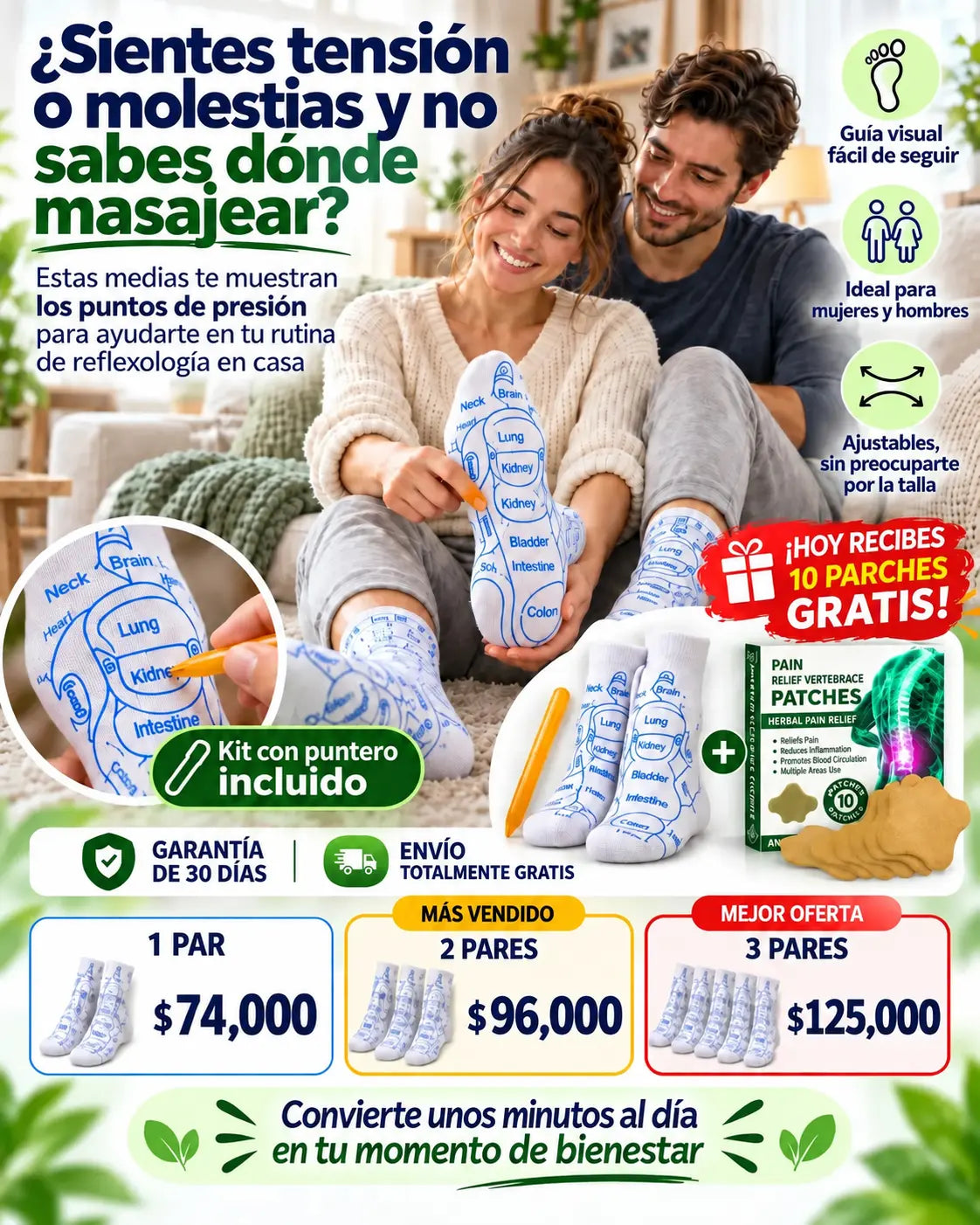 MEDIAS ACUPUNTURA PARA MASAJE
